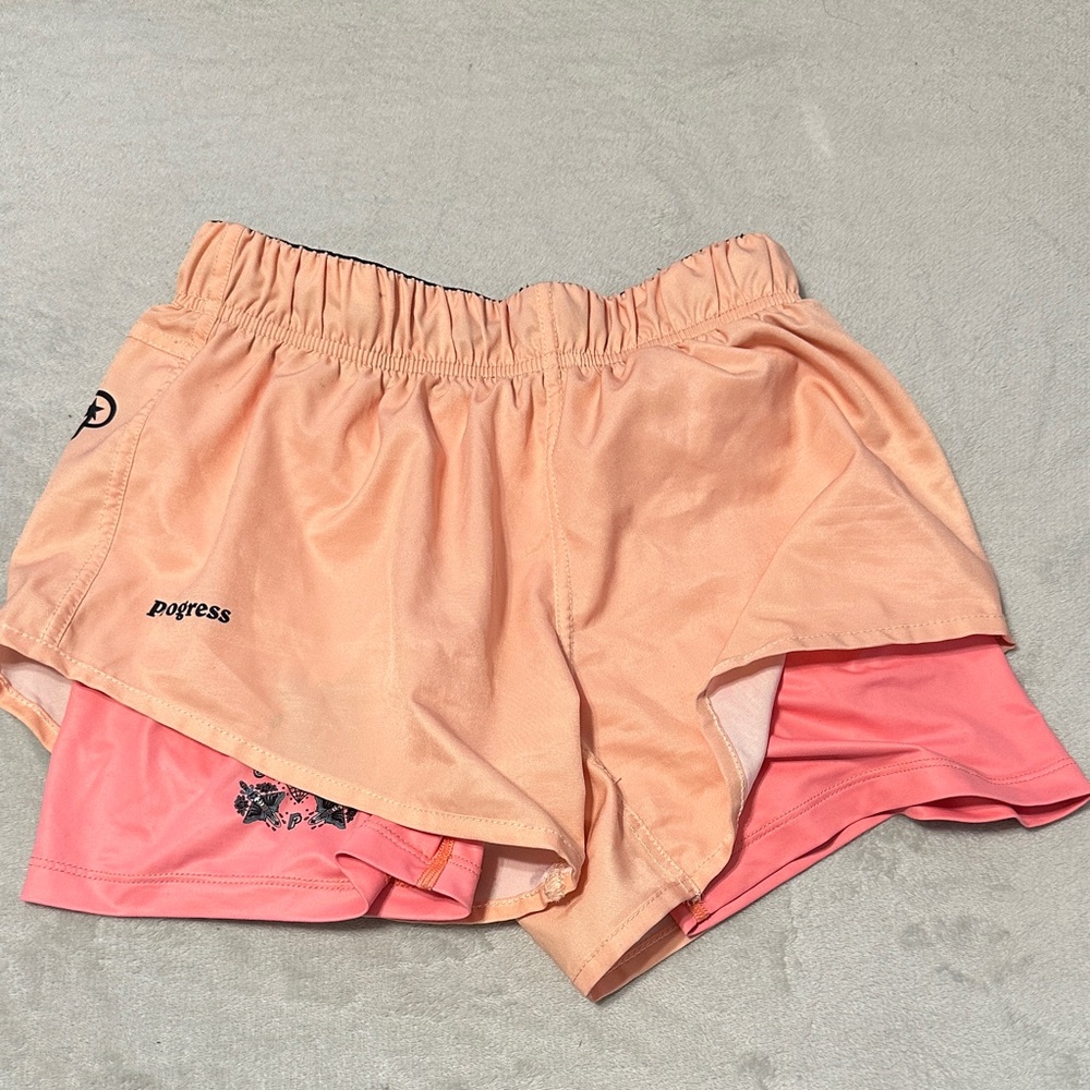 Women's Progress Peach and Pink Sugar Skull Grappling Shorts